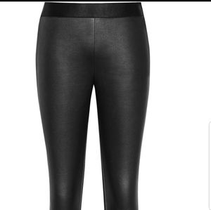 REISS KNOLE PONTE LEATHER MIX T LEGGINGS